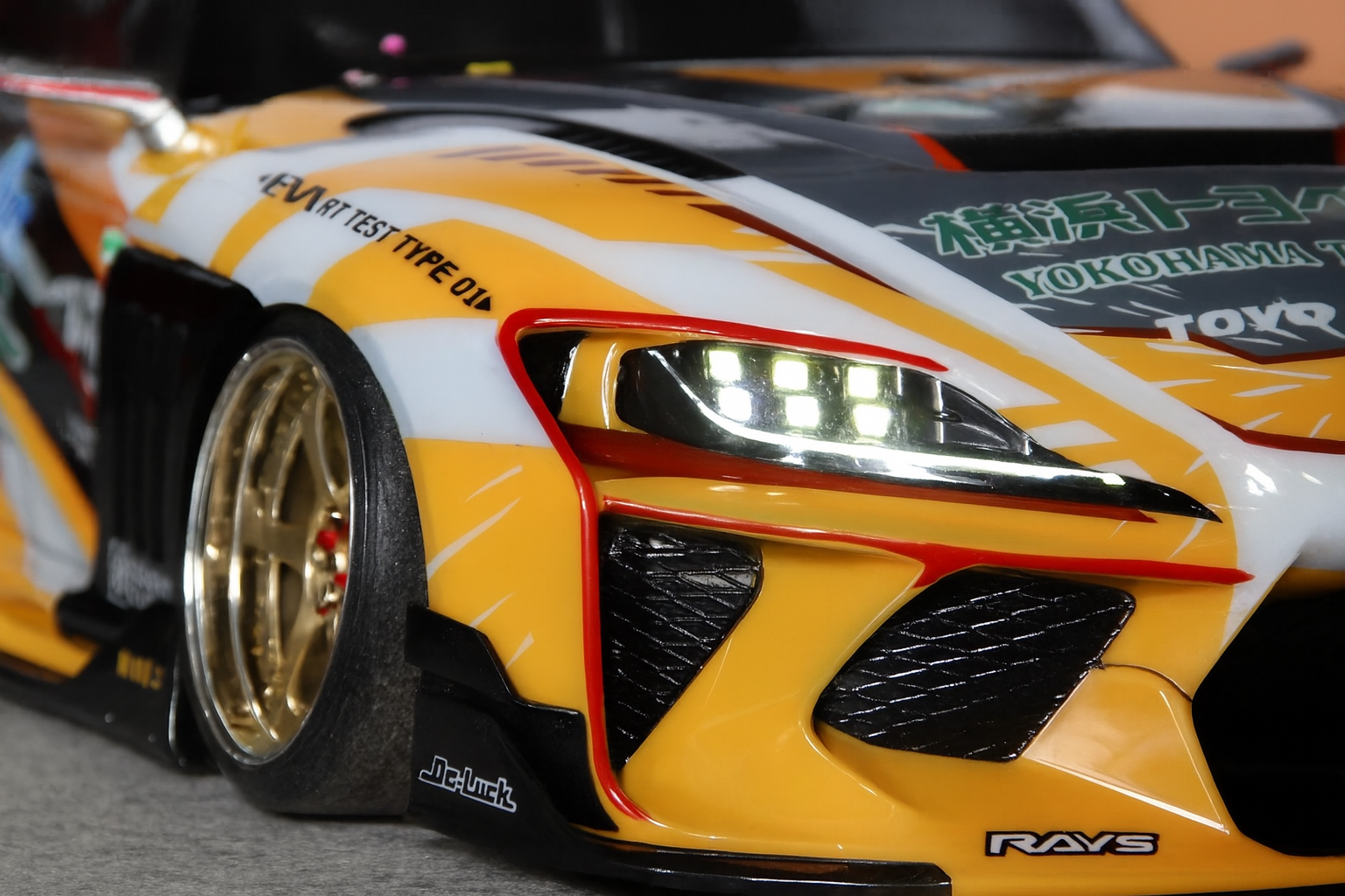 ADDICTION Toyota Supra A90 1/10 Drift Body Shell — Evangelion Unit-00 Livery, Pre-Painted