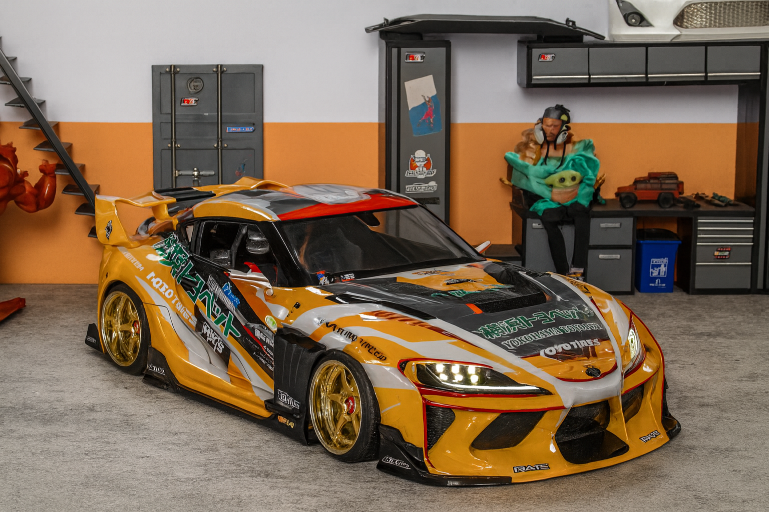 ADDICTION Toyota Supra A90 1/10 Drift Body Shell — Evangelion Unit-00 Livery, Pre-Painted