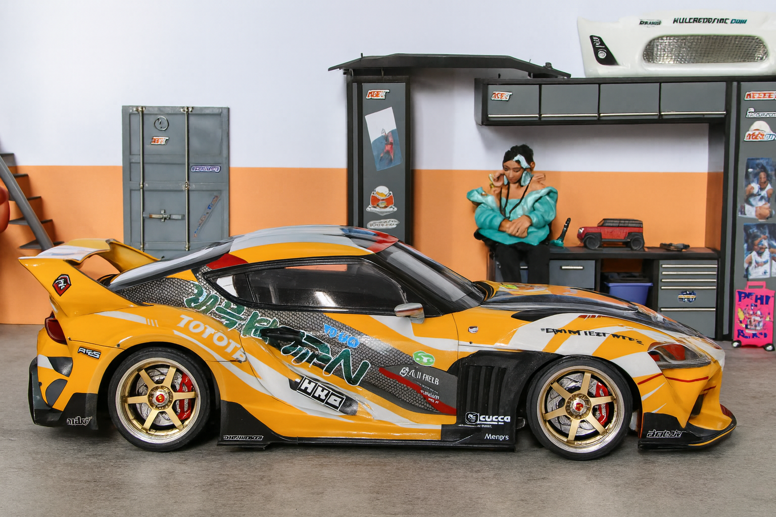 ADDICTION Toyota Supra A90 1/10 Drift Body Shell — Evangelion Unit-00 Livery, Pre-Painted