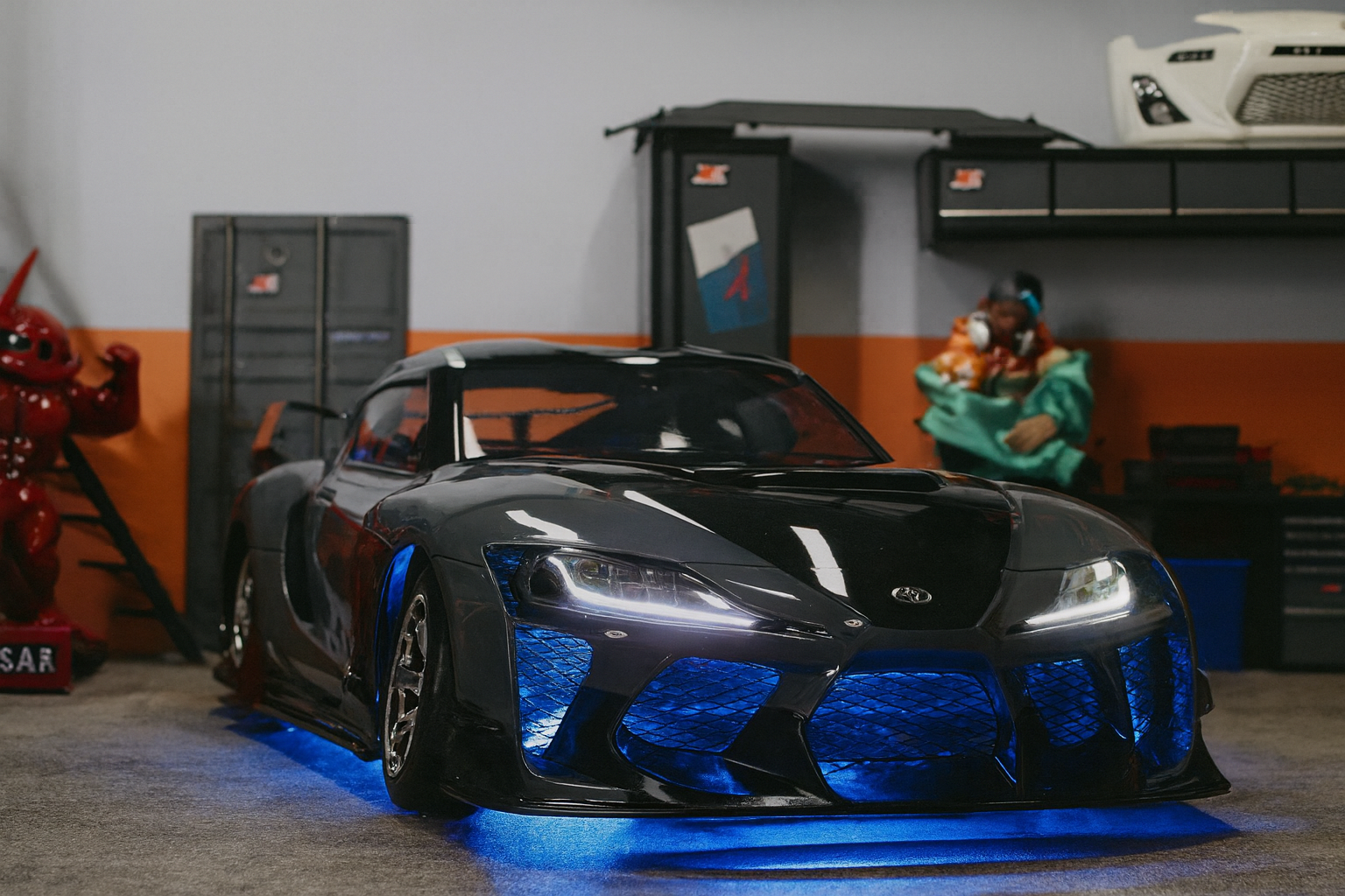 ADDICTION Toyota Supra A90 — 1/10 Pre-Painted RC Drift/Touring Body Shell (Cement Grey, 257mm)