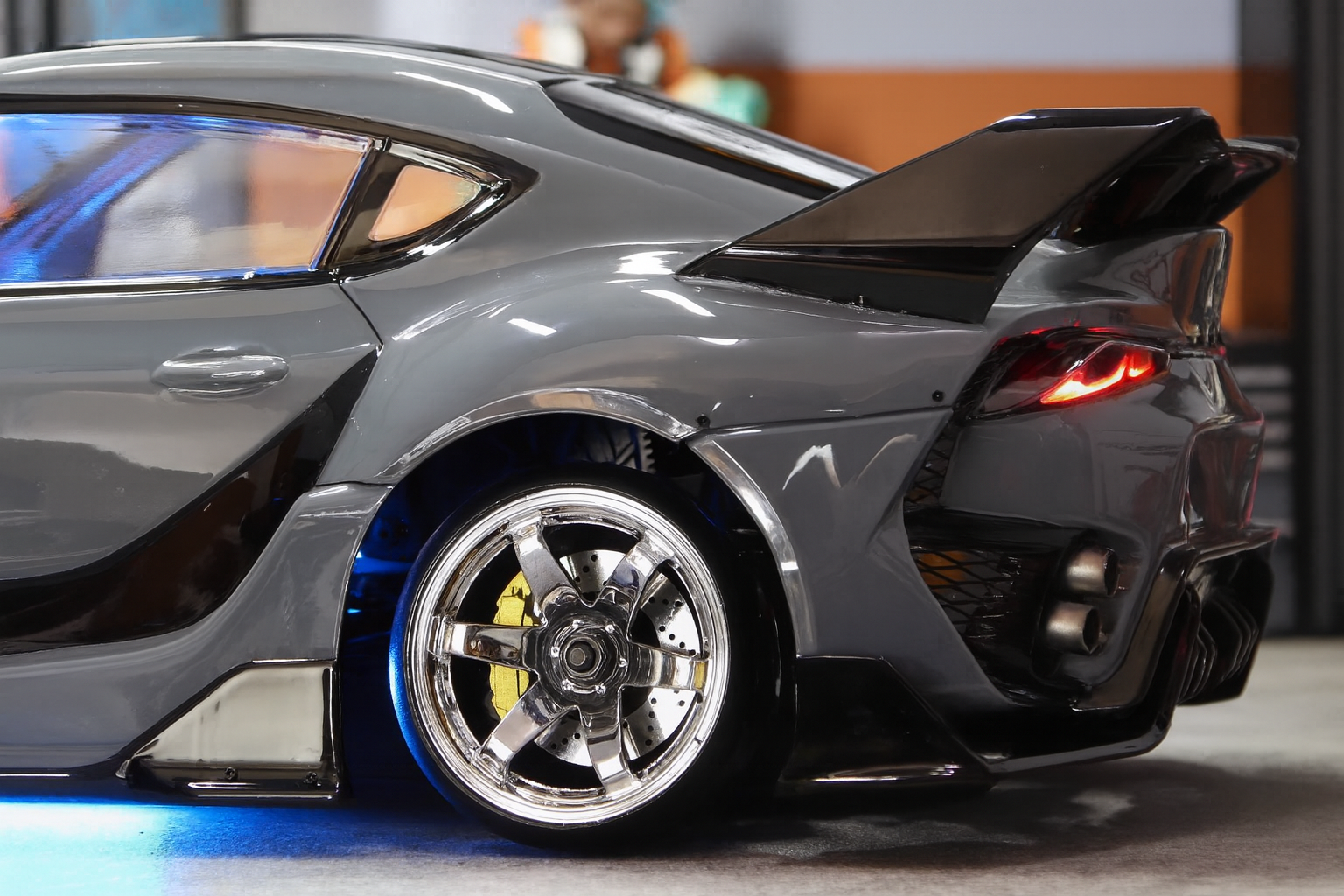 ADDICTION Toyota Supra A90 — 1/10 Pre-Painted RC Drift/Touring Body Shell (Cement Grey, 257mm)