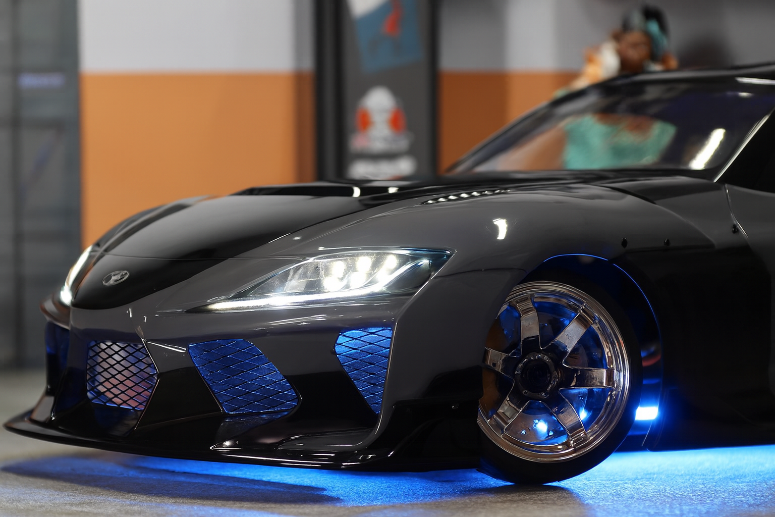 ADDICTION Toyota Supra A90 — 1/10 Pre-Painted RC Drift/Touring Body Shell (Cement Grey, 257mm)