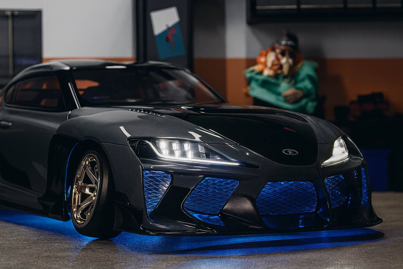 ADDICTION Toyota Supra A90 — 1/10 Pre-Painted RC Drift/Touring Body Shell (Cement Grey, 257mm)