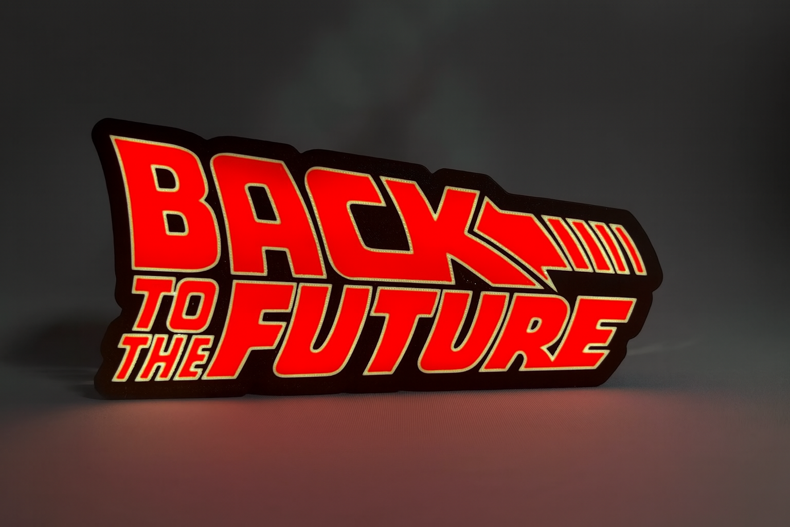 Back to the Future LED Night Light Sign – Rechargeable Magnetic Desk & Gaming Lamp (20cm)