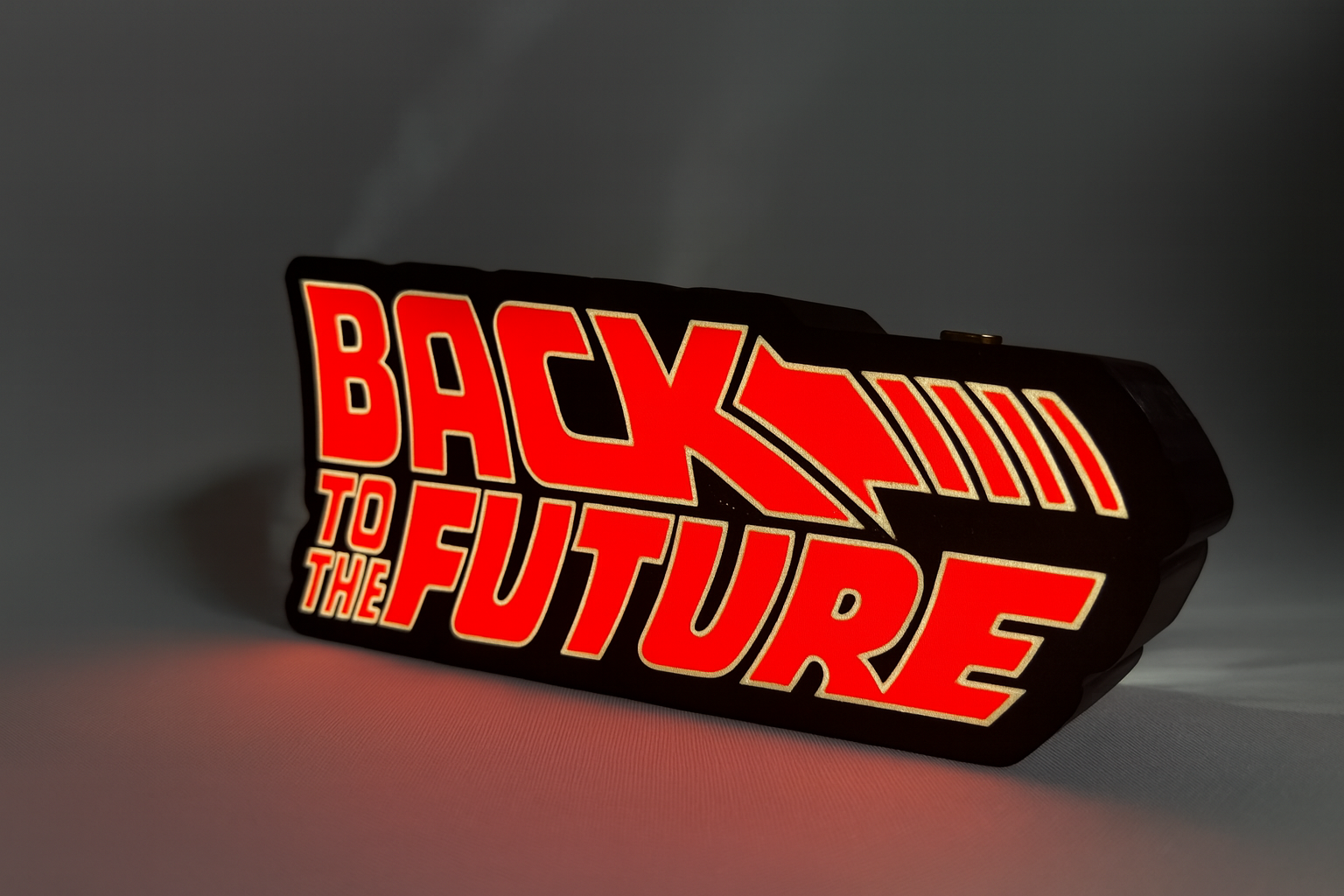 Back to the Future LED Night Light Sign – Rechargeable Magnetic Desk & Gaming Lamp (20cm)