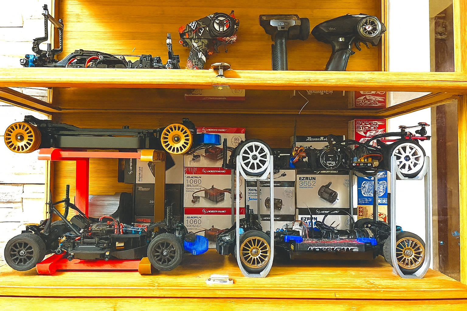 RC Car Maintenance & Display Stand – Foldable Storage Base | 1/10 Touring, Rally, Drift | TAMIYA, Kyosho, XRAY Compatible