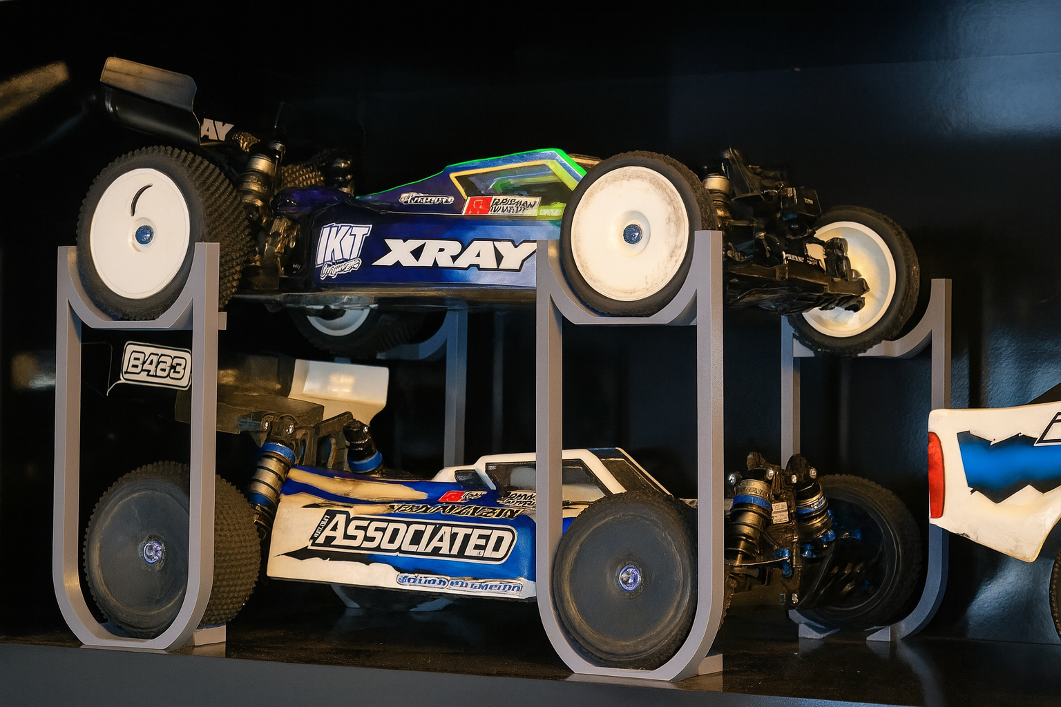 RC Car Maintenance & Display Stand – Foldable Storage Base | 1/10 Touring, Rally, Drift | TAMIYA, Kyosho, XRAY Compatible