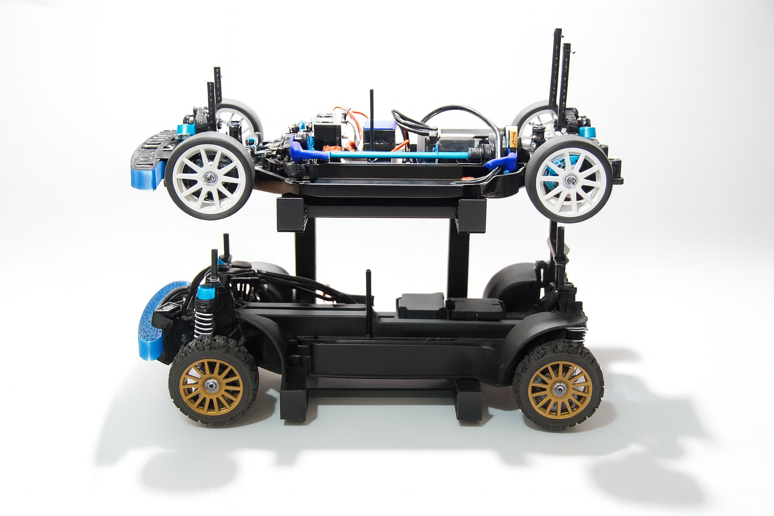 RC Car Display & Maintenance Stand – Chassis Base for 1/10, 1/12, 1/16 Touring, Rally & Drift