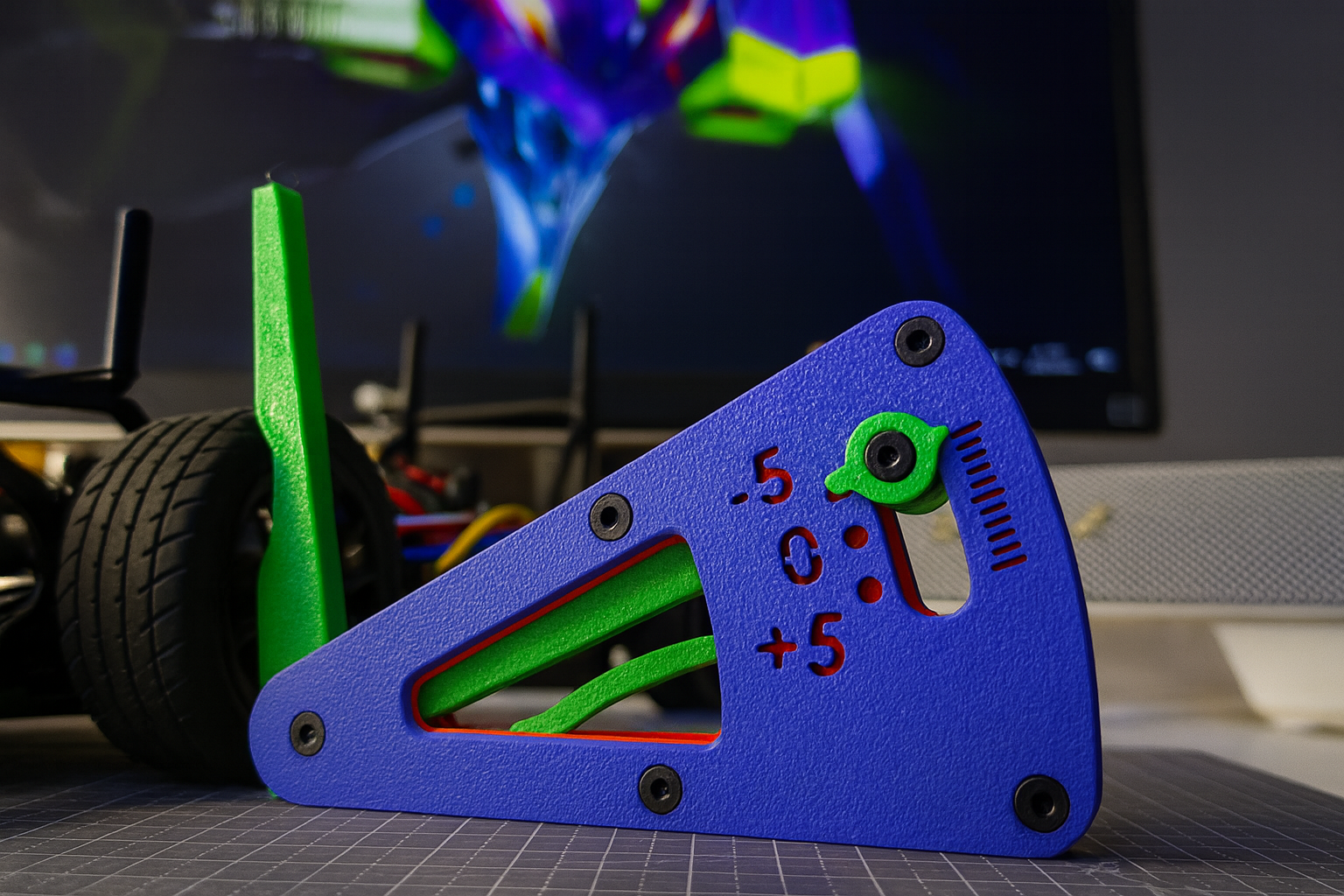 RC Setup Gauge – Precision Camber & Alignment Tool | 1/10, 1/8, 1/16 Scale Compatible