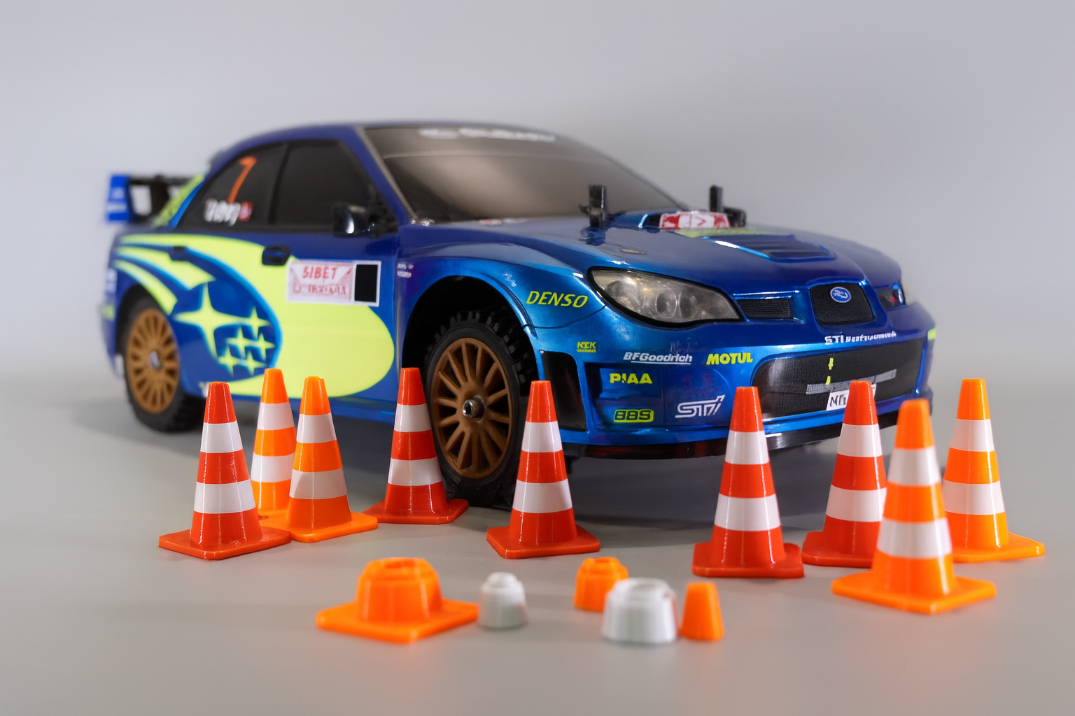 RC Drift & Rally Track Cones – 3D Printed Traffic / Pylon Set | 1/10 Scale for TAMIYA, Kyosho, 3Racing