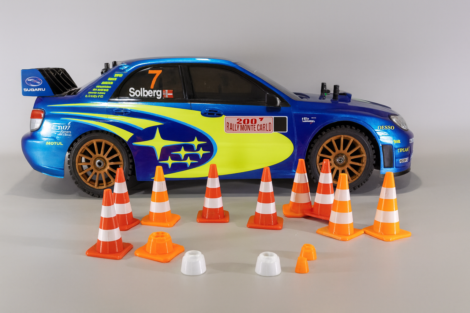 RC Drift & Rally Track Cones – 3D Printed Traffic / Pylon Set | 1/10 Scale for TAMIYA, Kyosho, 3Racing