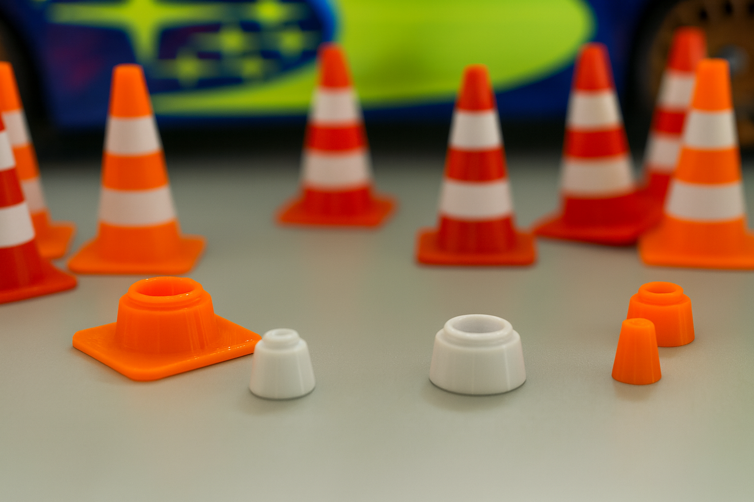 RC Drift & Rally Track Cones – 3D Printed Traffic / Pylon Set | 1/10 Scale for TAMIYA, Kyosho, 3Racing