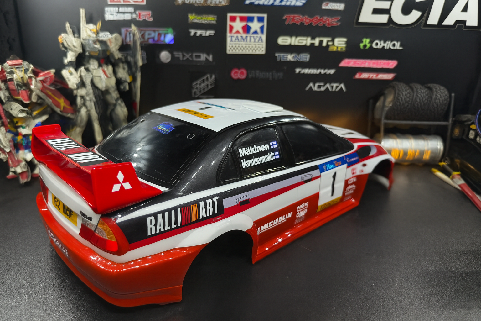 Tamiya 1/10 Mitsubishi Lancer Evolution V RC Body Shell (58713) – With Realistic LED Headlights & Taillights