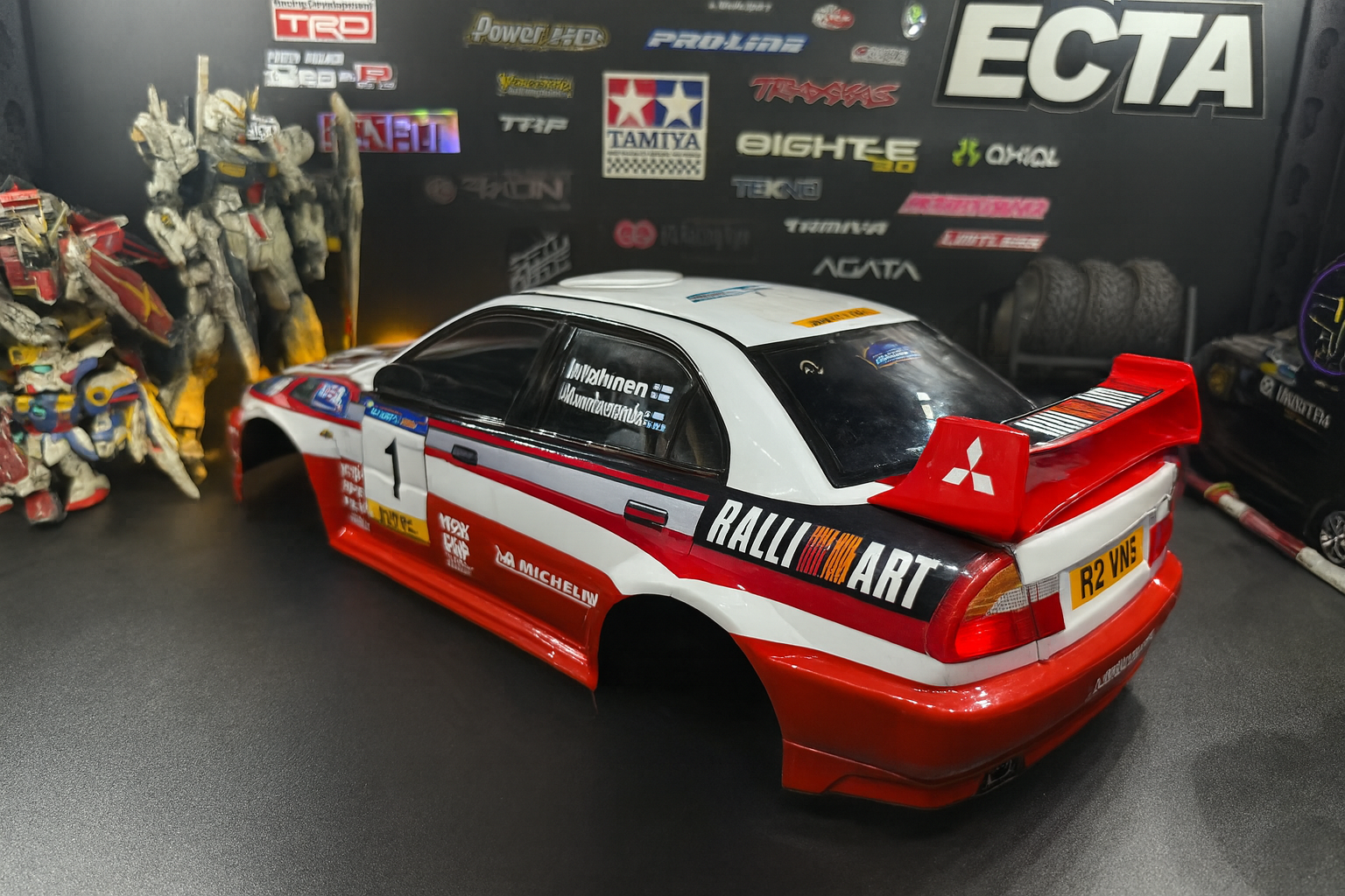 Tamiya 1/10 Mitsubishi Lancer Evolution V RC Body Shell (58713) – With Realistic LED Headlights & Taillights