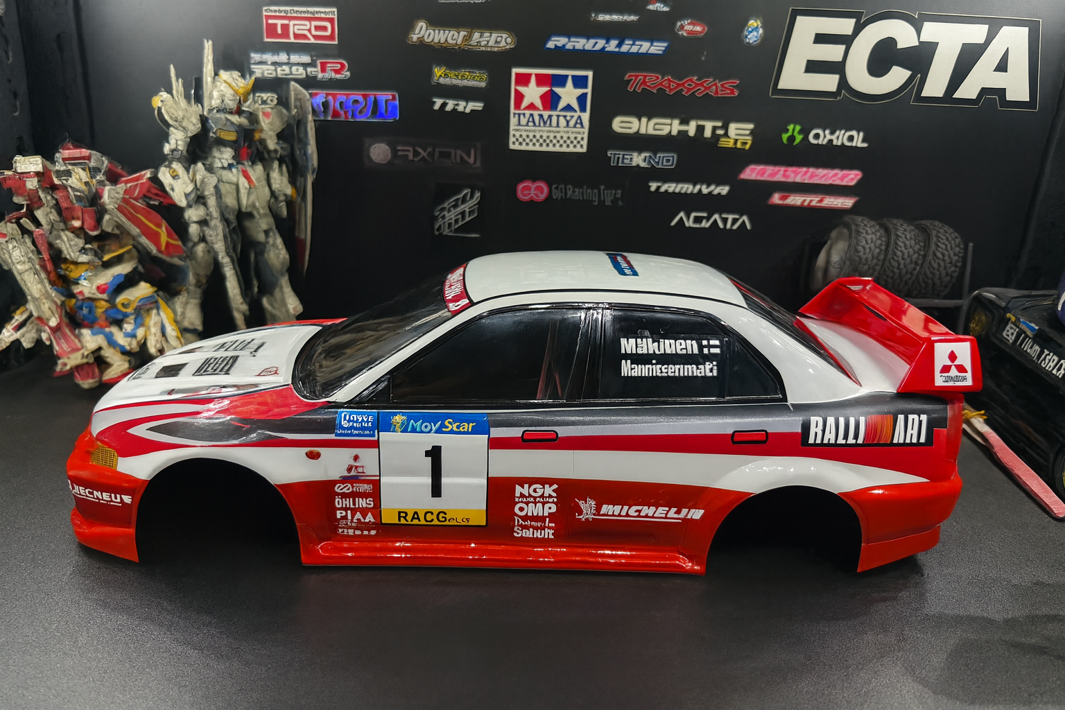 Tamiya 1/10 Mitsubishi Lancer Evolution V RC Body Shell (58713) – With Realistic LED Headlights & Taillights