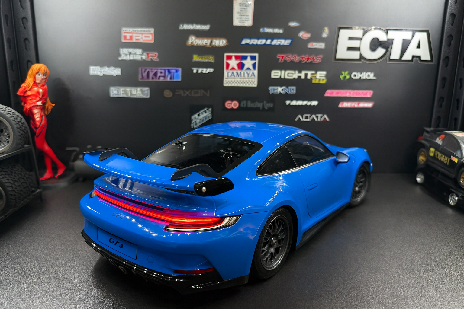 Tamiya Porsche 911 GT3 (992) Blue RTR – 1/10 2WD RC Touring Car with Painted Body & LED Lights