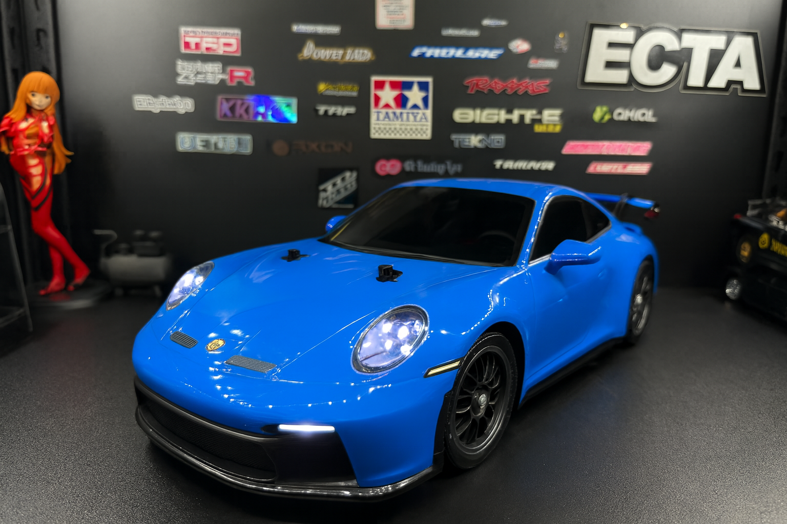 Tamiya Porsche 911 GT3 (992) Blue RTR – 1/10 2WD RC Touring Car with Painted Body & LED Lights