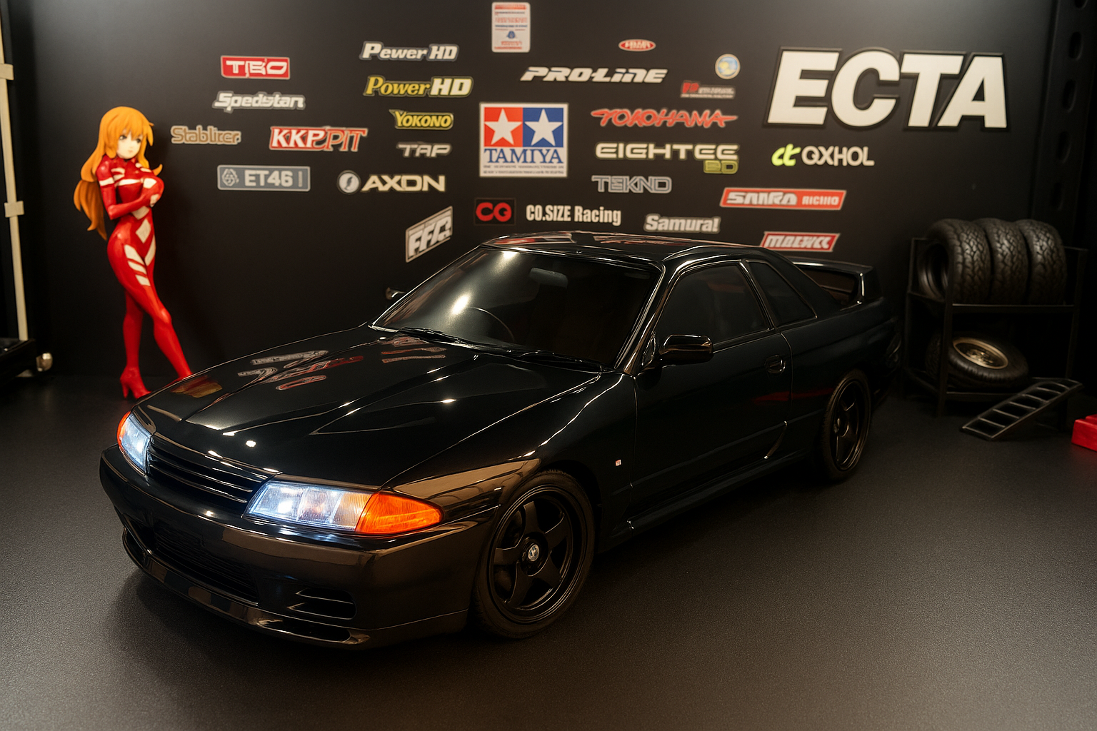 Tamiya Nissan Skyline R32 – 1/10 RTR JDM RC Car with Realistic LED Lights (Headlights & Taillights)