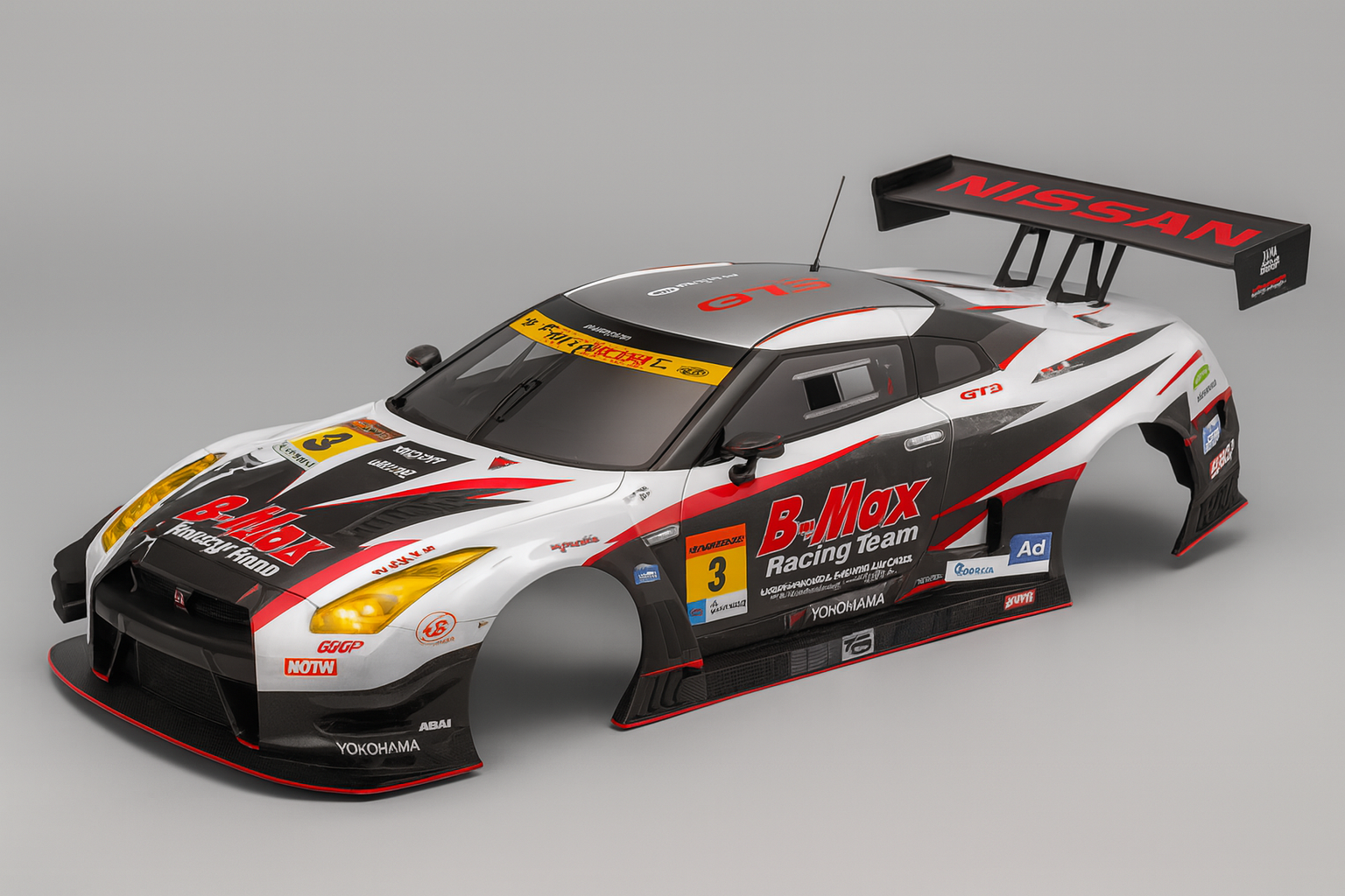 Killerbody Nissan GT-R R35 GT3 (B-MAX NDDP) — 1/10 Pre-Painted RC Drift/Touring Body Shell (LED-Ready, 257mm)