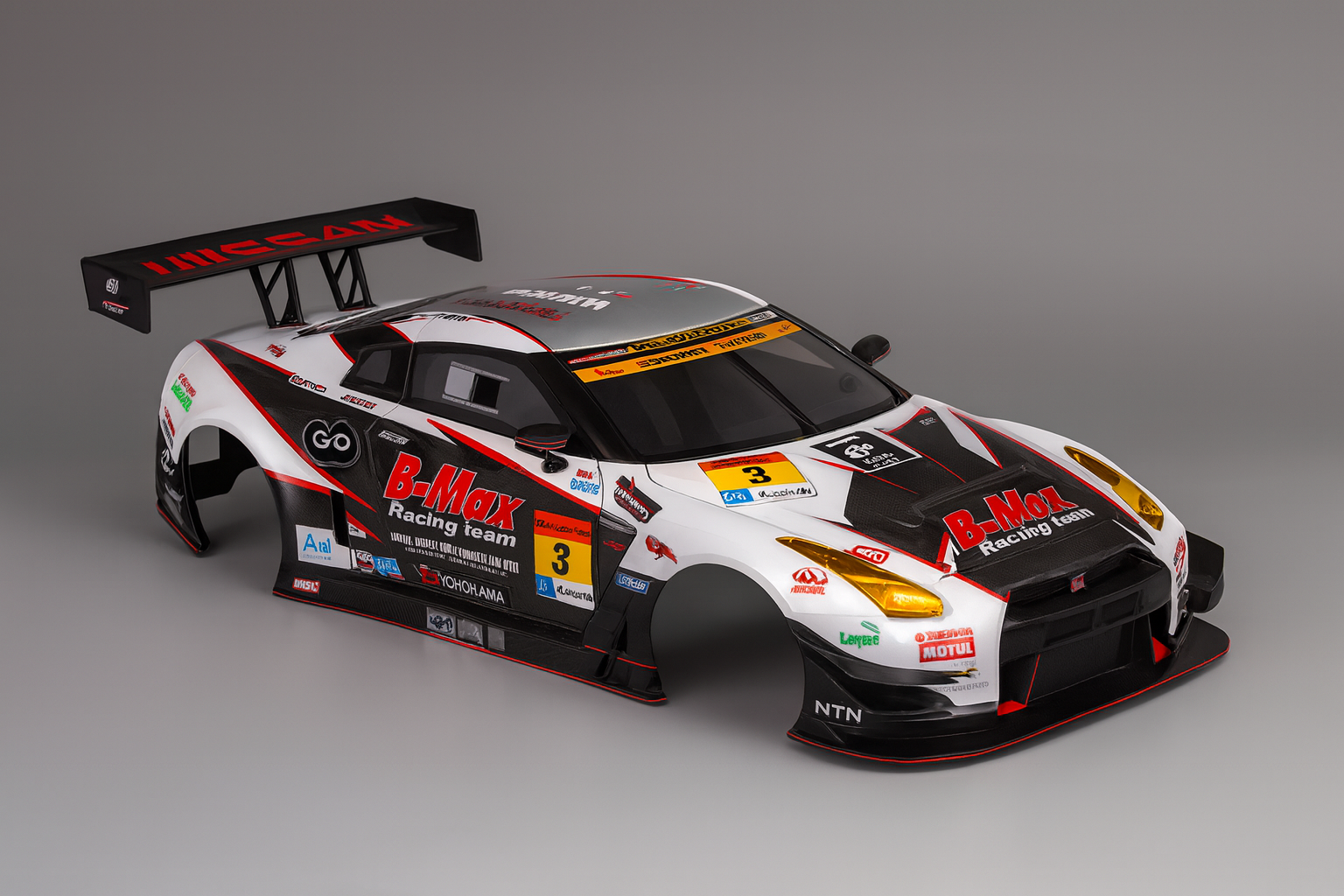 Killerbody Nissan GT-R R35 GT3 (B-MAX NDDP) — 1/10 Pre-Painted RC Drift/Touring Body Shell (LED-Ready, 257mm)