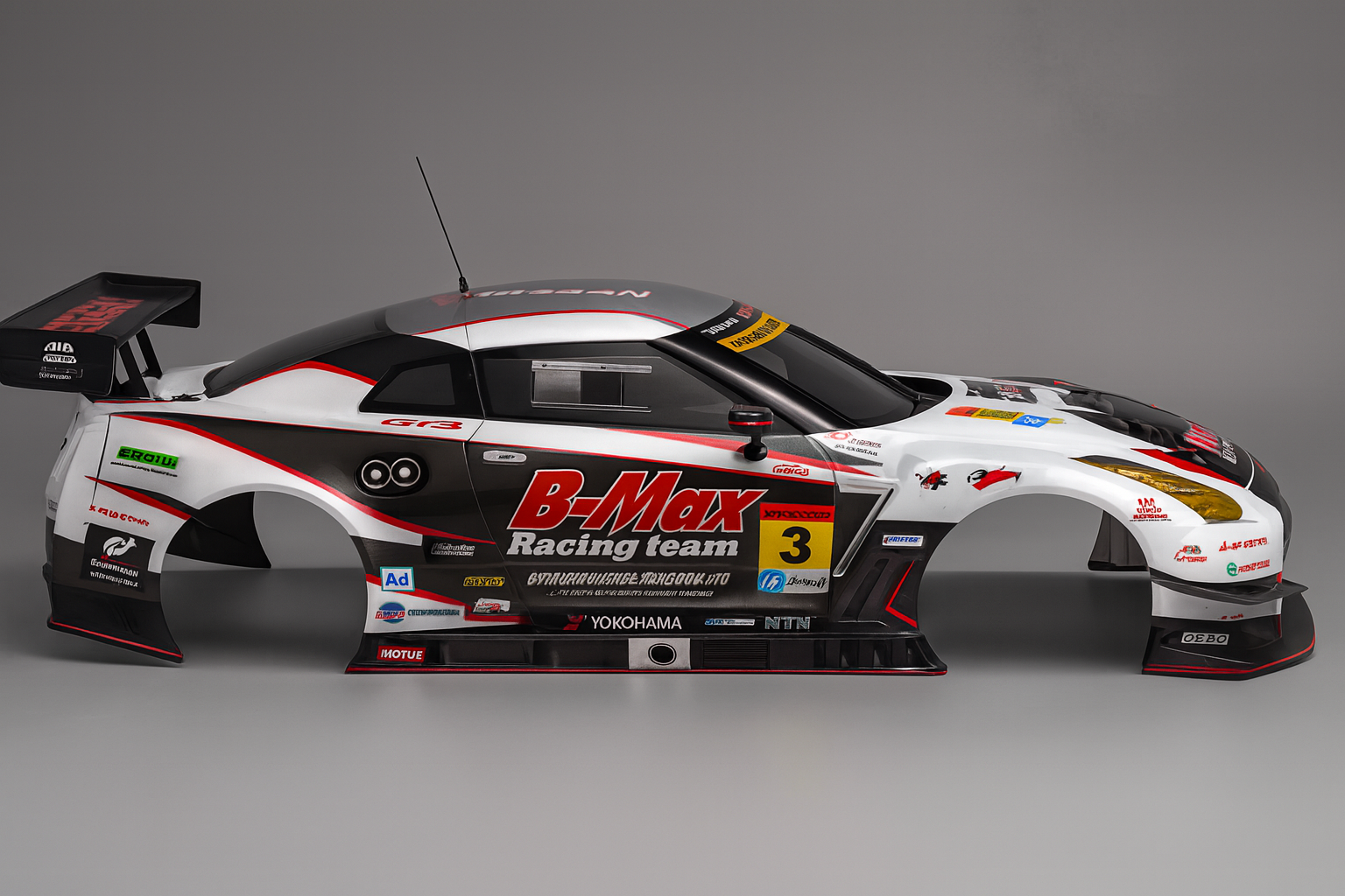 Killerbody Nissan GT-R R35 GT3 (B-MAX NDDP) — 1/10 Pre-Painted RC Drift/Touring Body Shell (LED-Ready, 257mm)