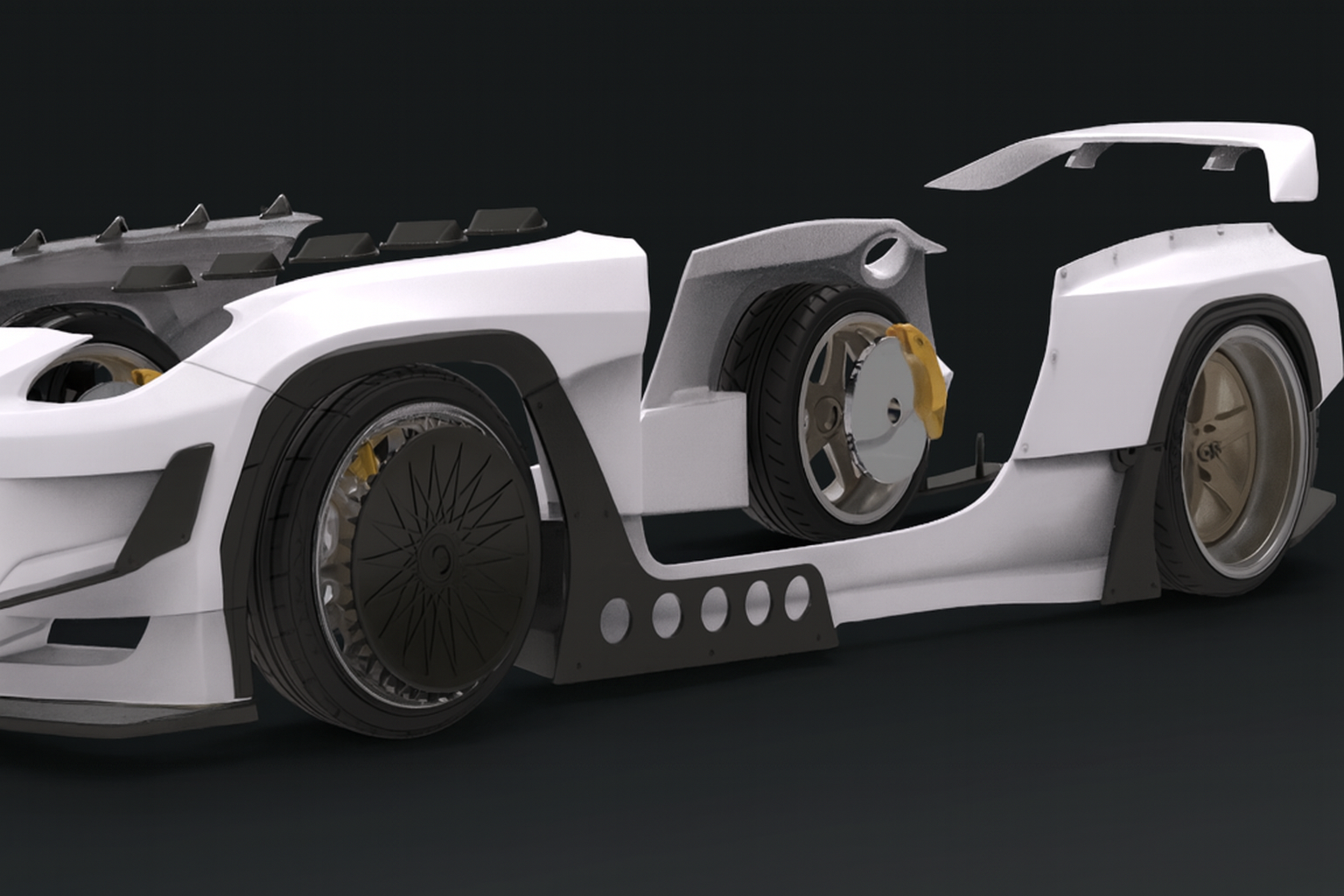 1/24 Toyota GR86 Pandem Widebody Resin Model Kit – Fits Tamiya 24361 | Includes Wheels & Tires | 3D-Printed Resin