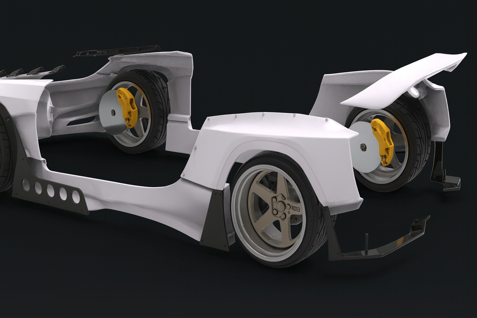 1/24 Toyota GR86 Pandem Widebody Resin Model Kit – Fits Tamiya 24361 | Includes Wheels & Tires | 3D-Printed Resin