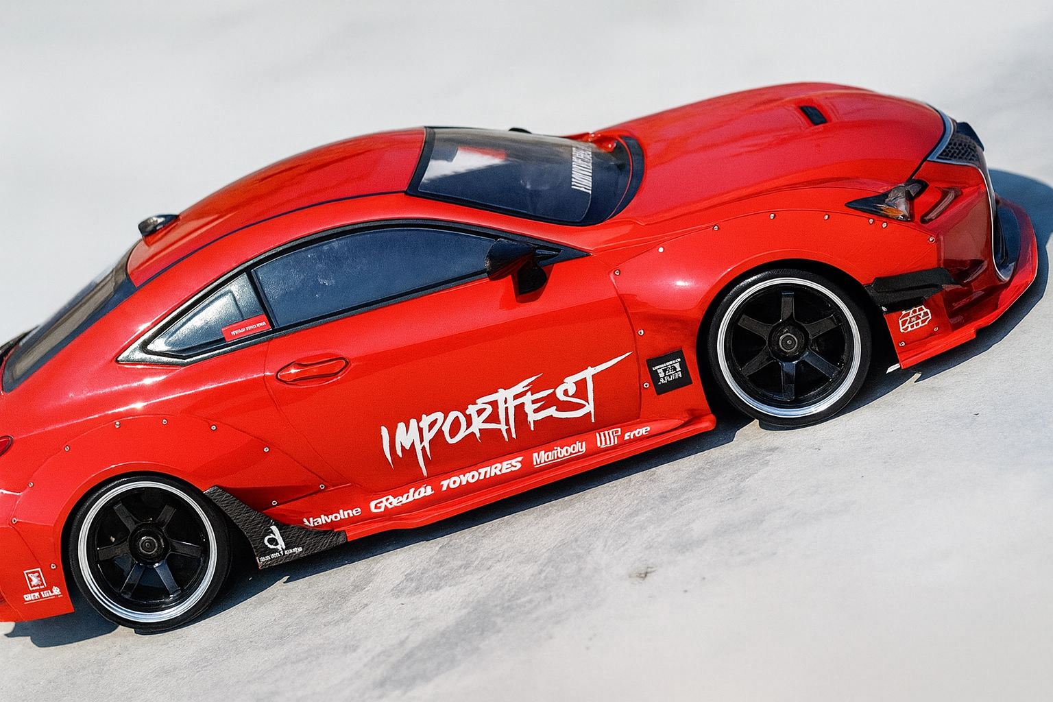 Killerbody Lexus RC-F Pandem Widebody Clear Drift Body Shell Kit – 1/10 | 200mm Width, 257mm Wheelbase