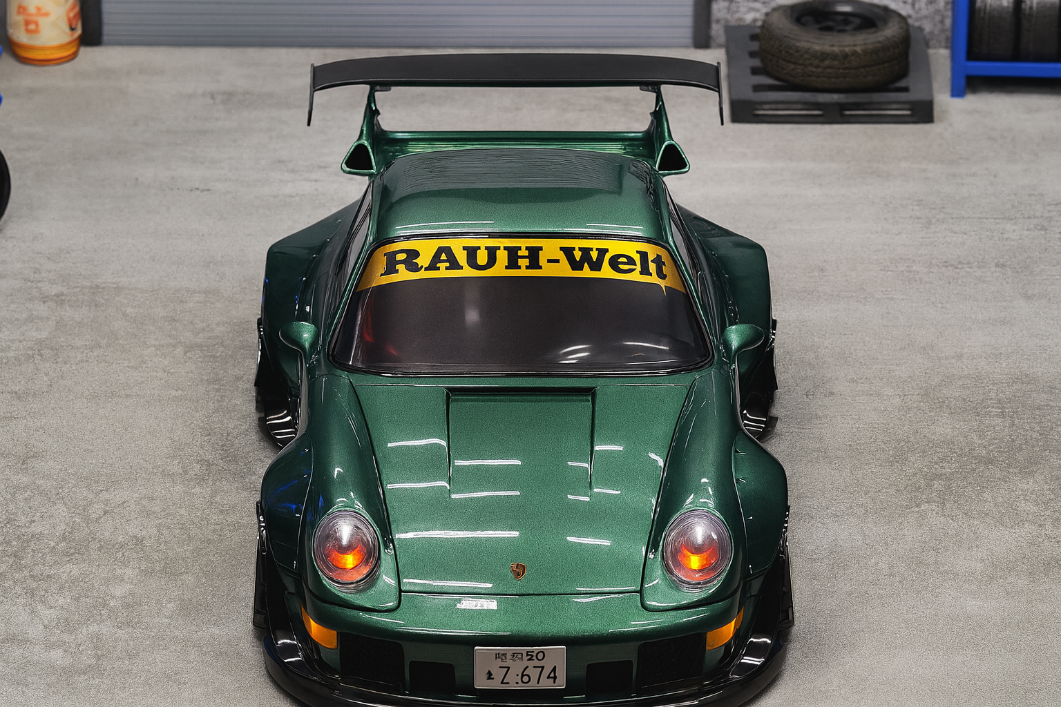 1/10 Porsche RWB RC Drift & On-Road Car Body Shell – Fully Painted with Realistic Headlights
