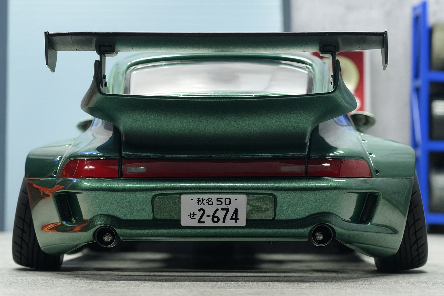 1/10 Porsche RWB RC Drift & On-Road Car Body Shell – Fully Painted with Realistic Headlights