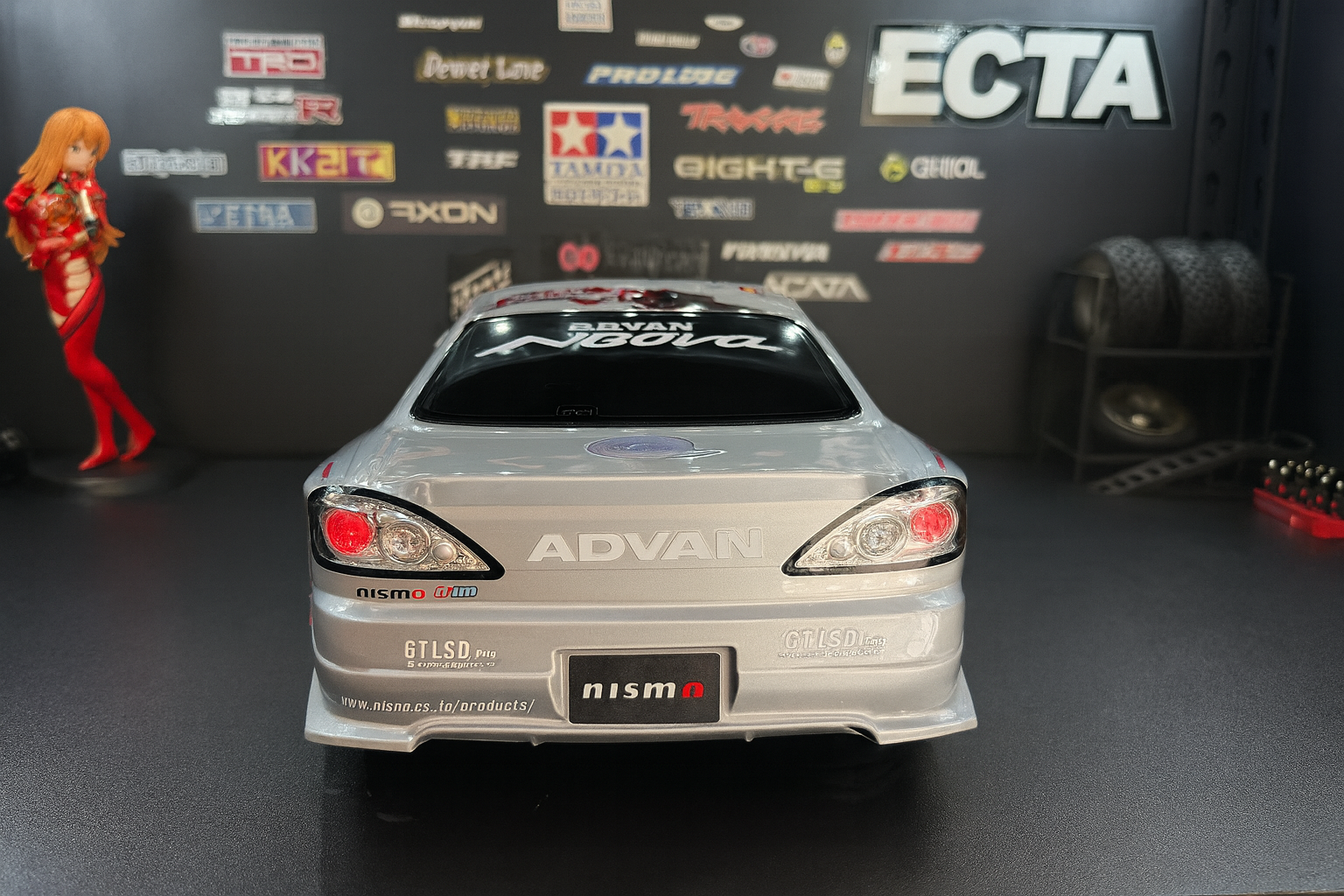 Tamiya Nismo Coppermix Silvia S15 — 1/10 RC Drift Car Body with LED Lights