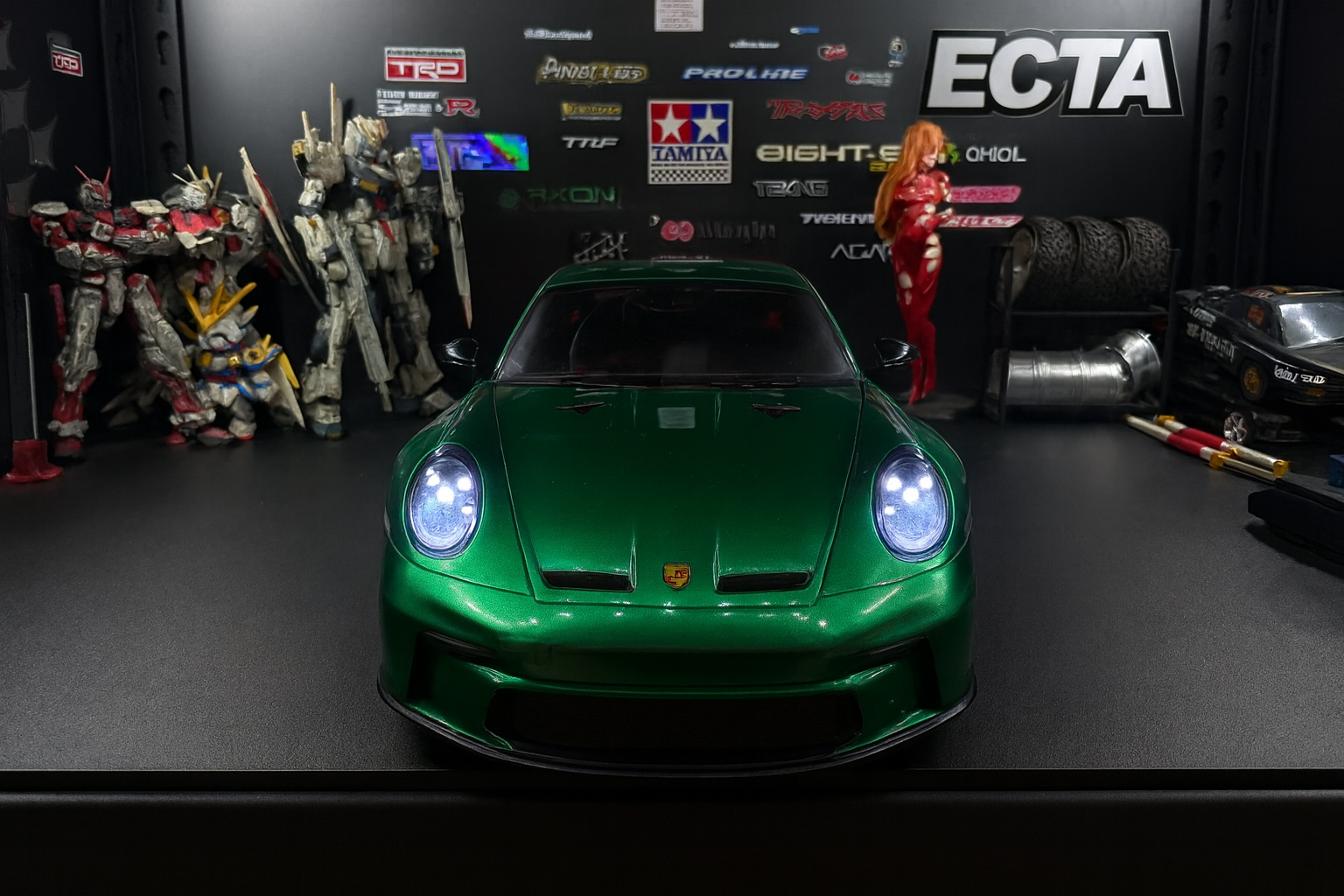 Tamiya Porsche 911 GT3 (992) RTR — 1/10 2WD RC Touring Car with Painted Body & Realistic LED Headlights/Taillights