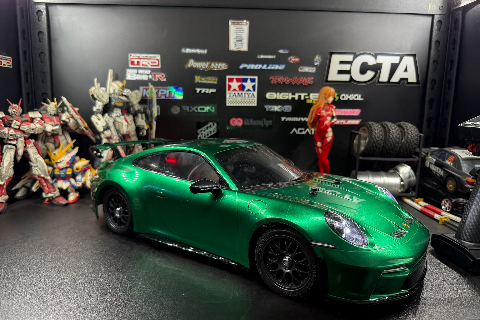 Tamiya Porsche 911 GT3 (992) RTR — 1/10 2WD RC Touring Car with Painted Body & Realistic LED Headlights/Taillights