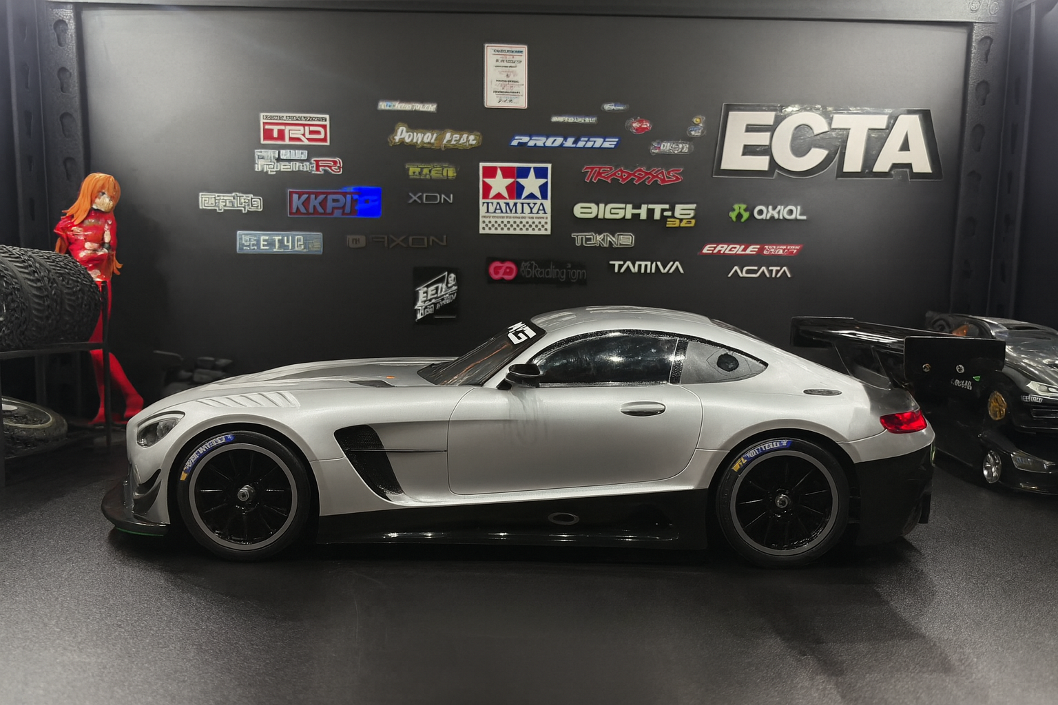 Tamiya Mercedes-AMG GT3 RTR — 1/10 2WD RC Touring Car with Realistic LED Headlights & Taillights