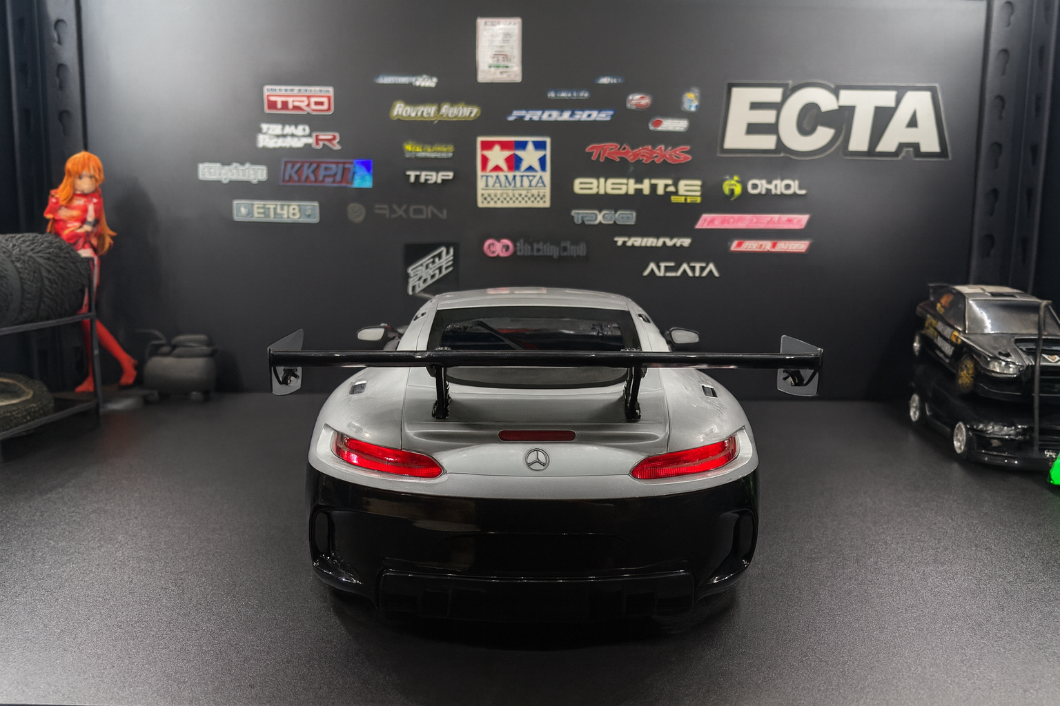 Tamiya Mercedes-AMG GT3 RTR — 1/10 2WD RC Touring Car with Realistic LED Headlights & Taillights