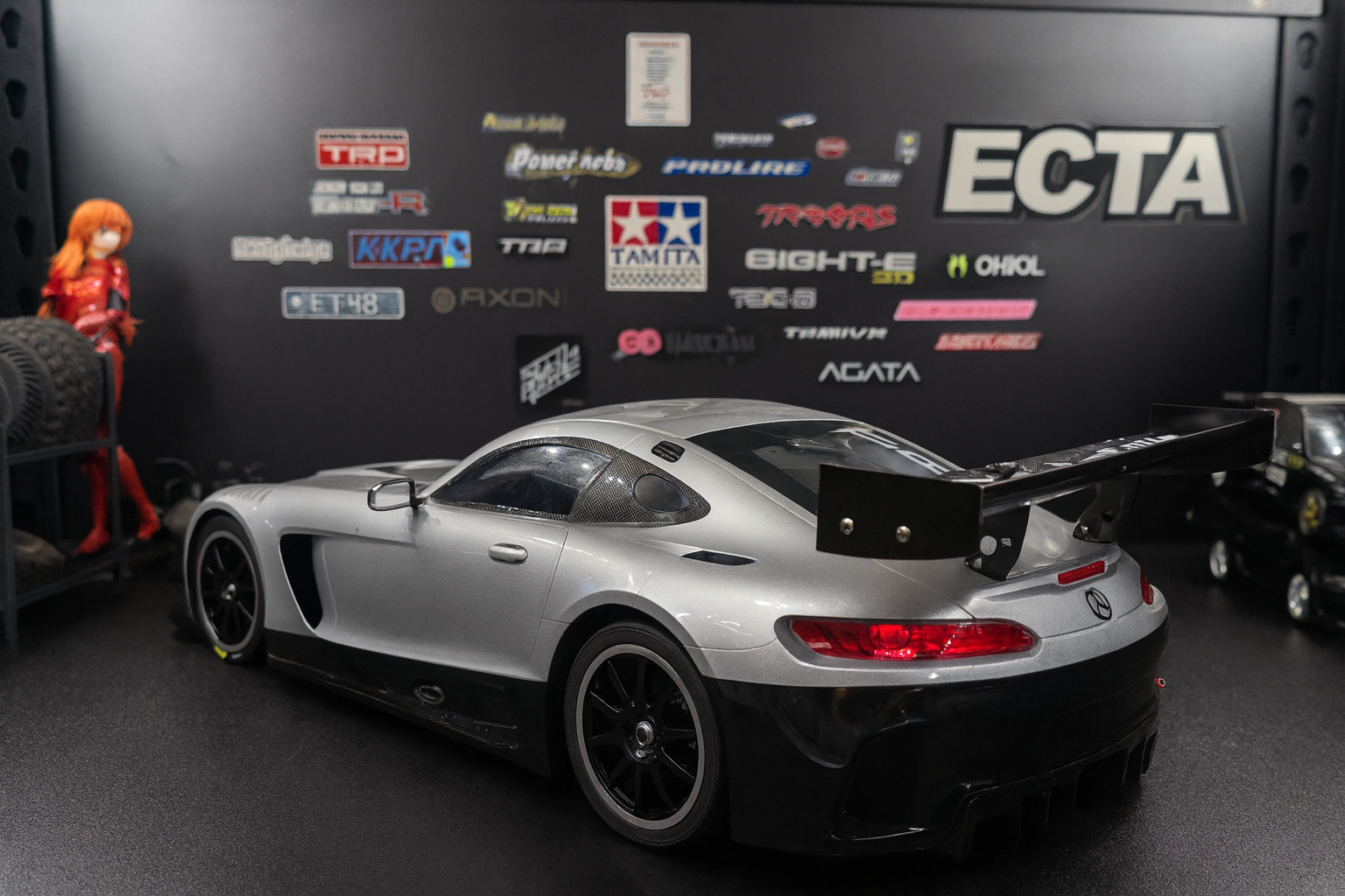 Tamiya Mercedes-AMG GT3 RTR — 1/10 2WD RC Touring Car with Realistic LED Headlights & Taillights