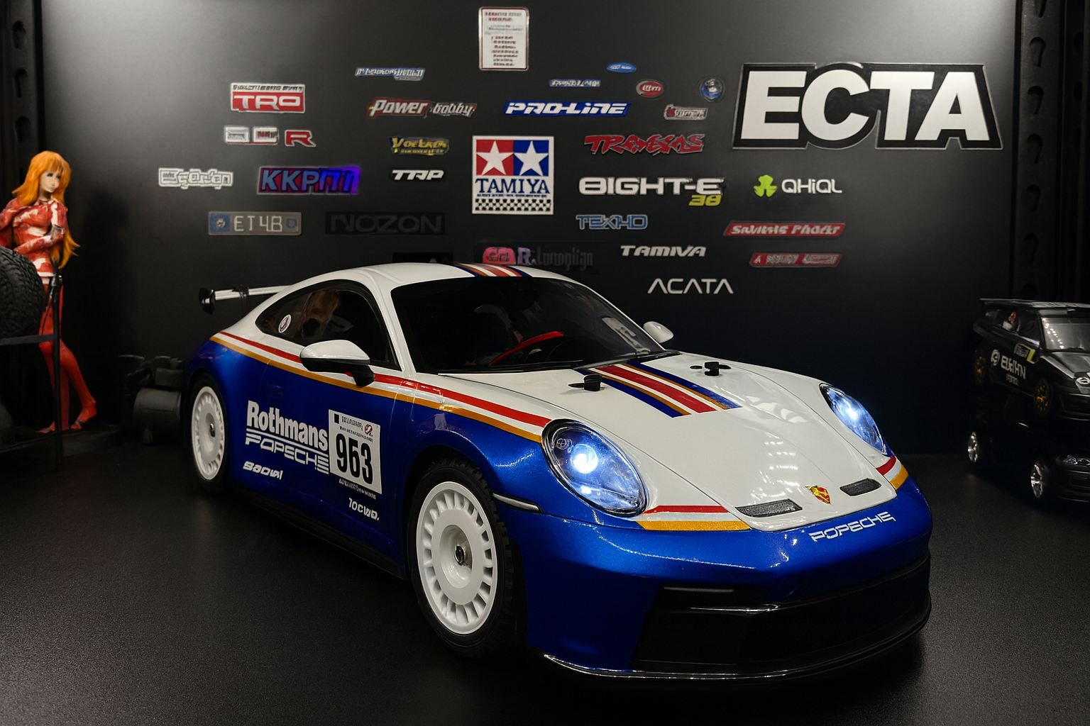 Tamiya Porsche 911 GT3 (992) RTR — 1/10 RC Touring Car with Painted Body & Realistic LED Headlights/Taillights