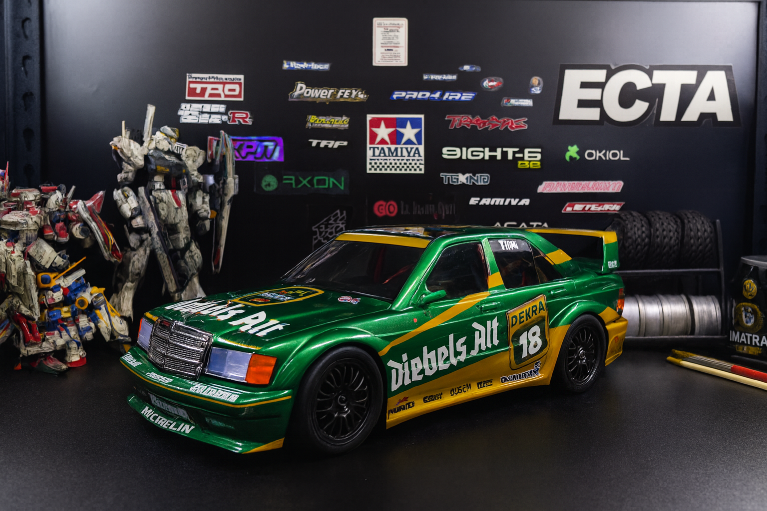 Tamiya Mercedes-Benz 190E ZAKSPEED RTR — 1/10 2WD RC Touring Car with LED Headlights & Taillights