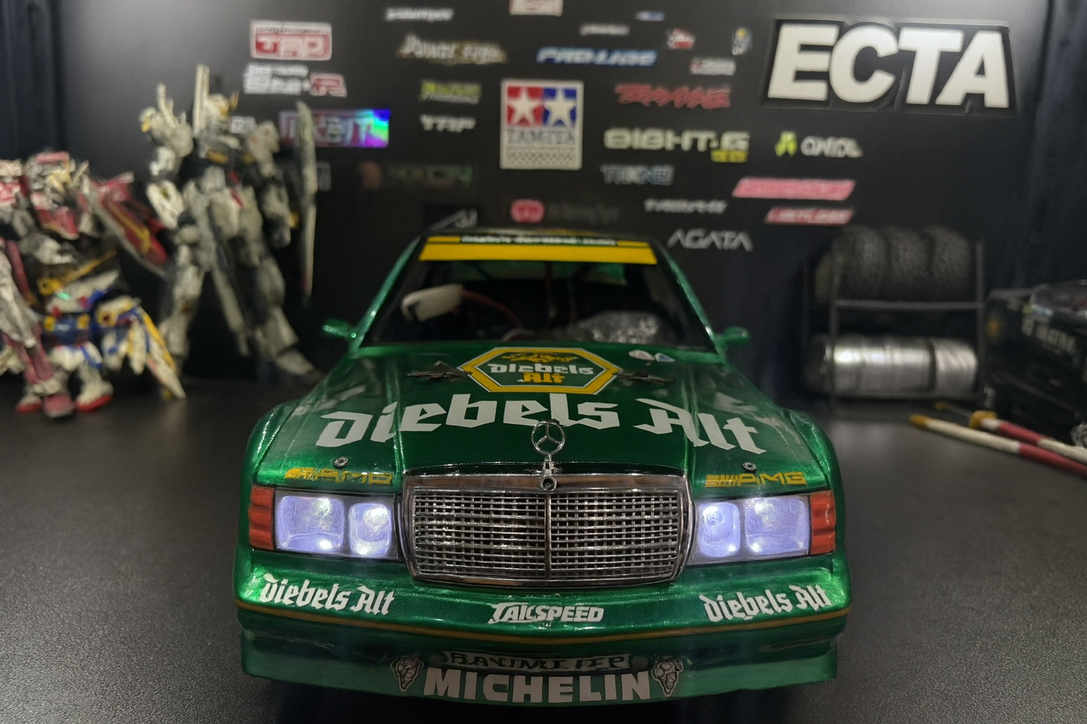 Tamiya Mercedes-Benz 190E ZAKSPEED RTR — 1/10 2WD RC Touring Car with LED Headlights & Taillights