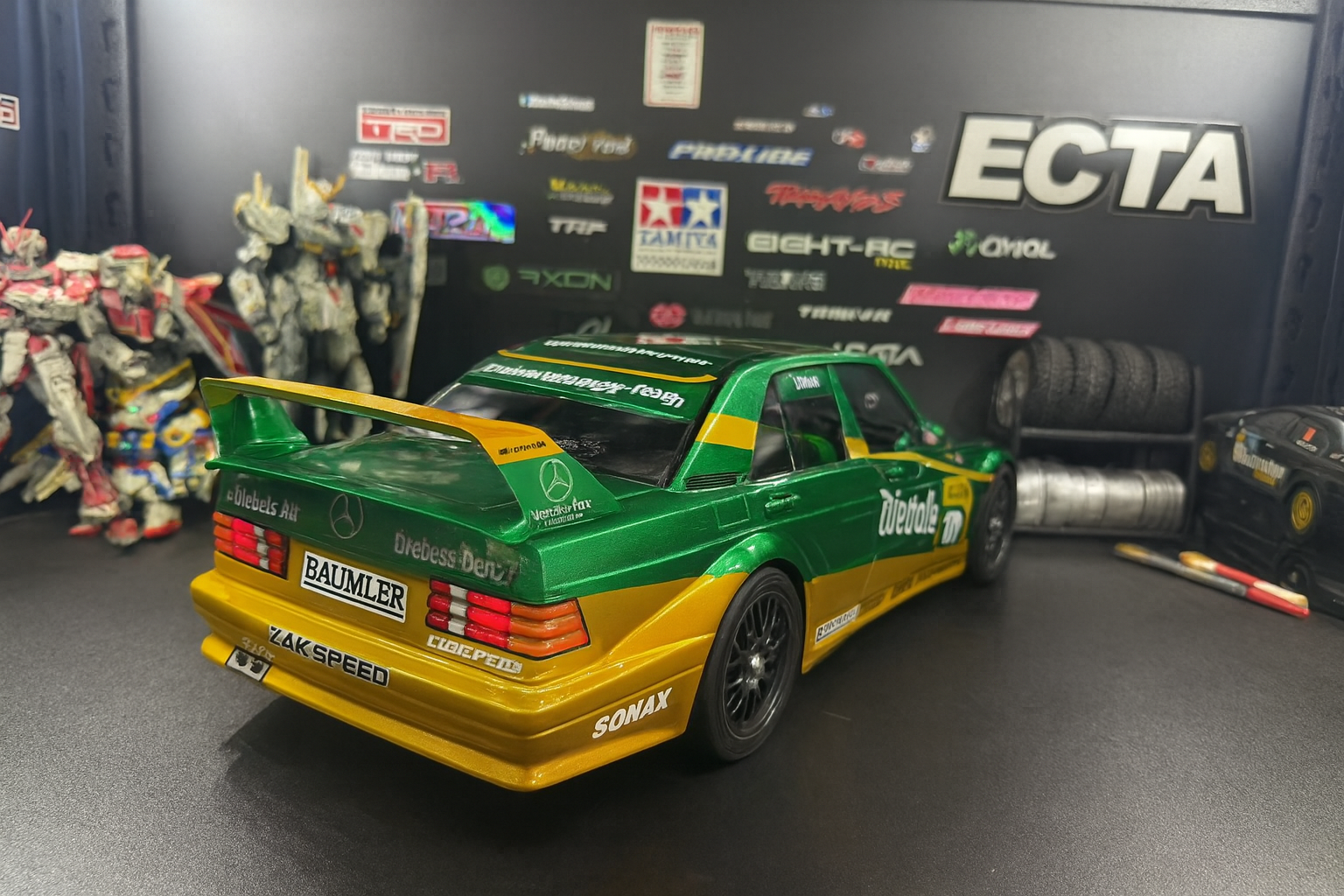Tamiya Mercedes-Benz 190E ZAKSPEED RTR — 1/10 2WD RC Touring Car with LED Headlights & Taillights