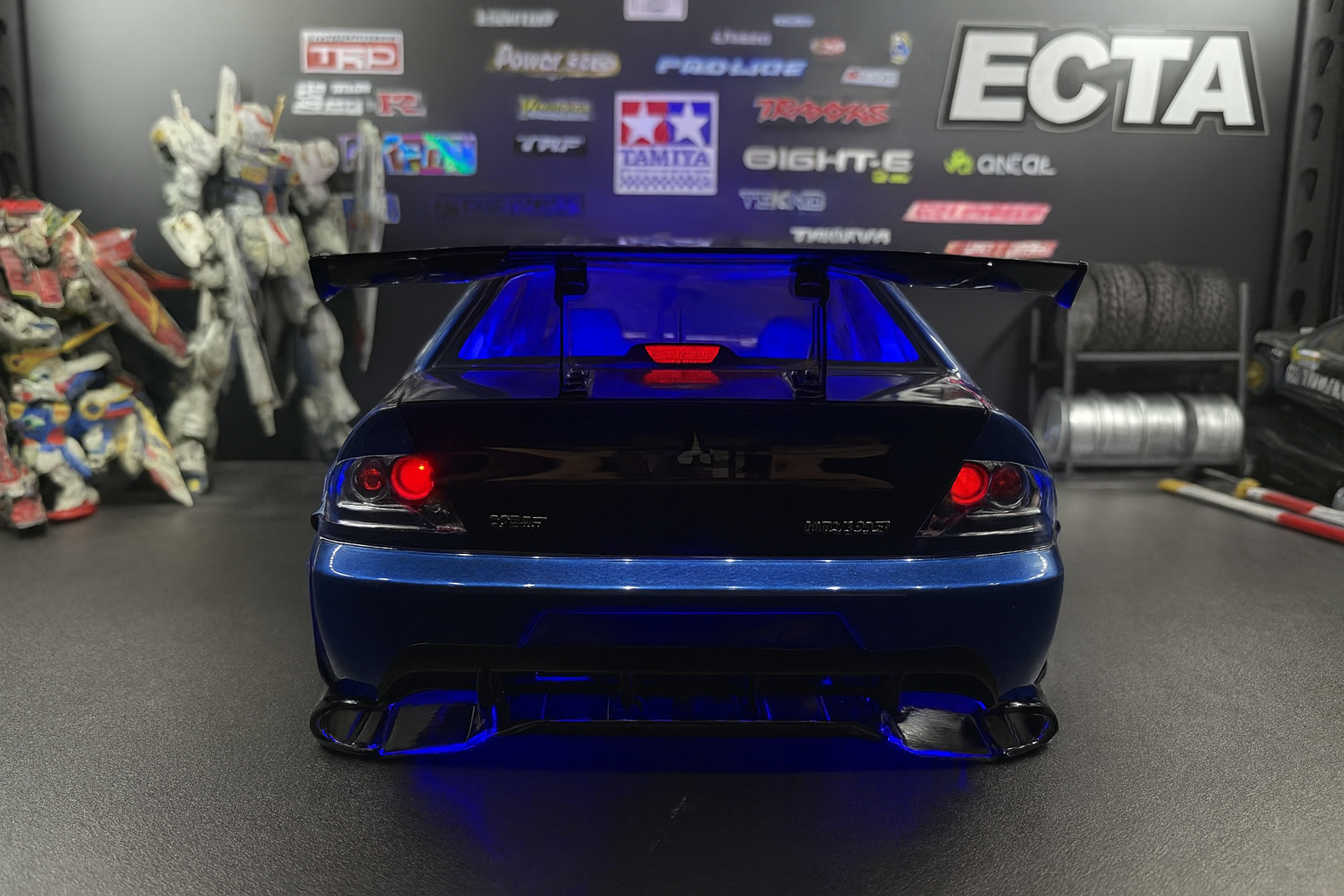 1/10 Mitsubishi Evolution 9 Widebody Drift & On-Road RC Car Body Shell – Deep Metallic Blue with LED Lights