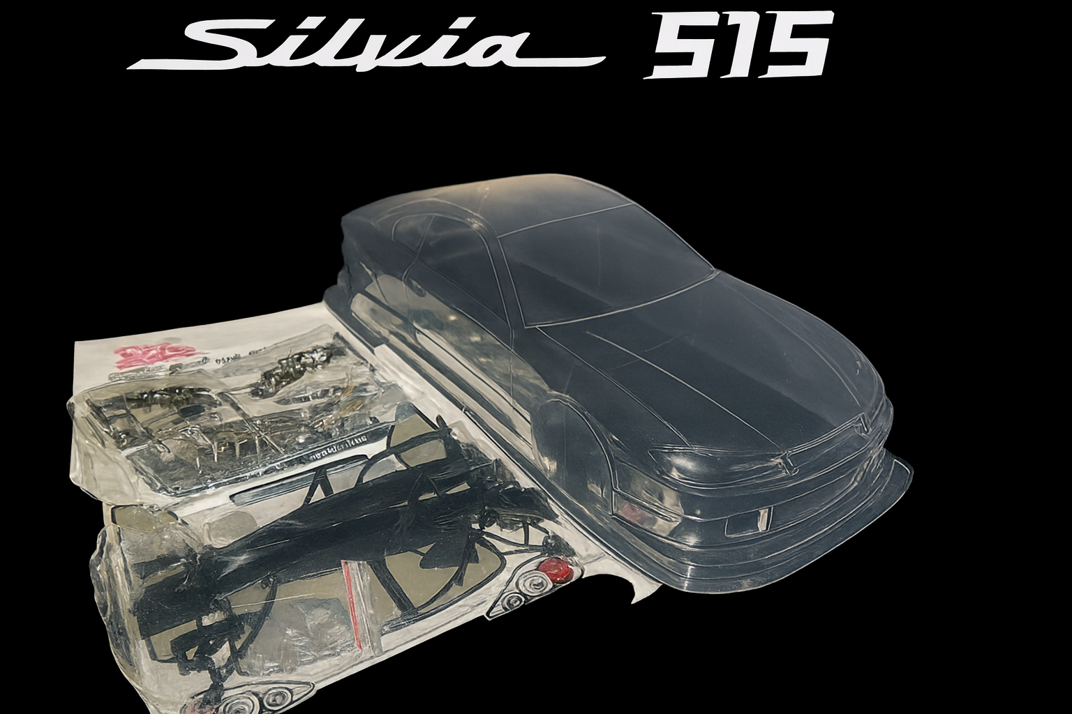 Nissan Silvia S15 NISMO Clear PVC Drift Body Shell (Unassembled) – 1/10 | 260mm Wheelbase, 190mm Width