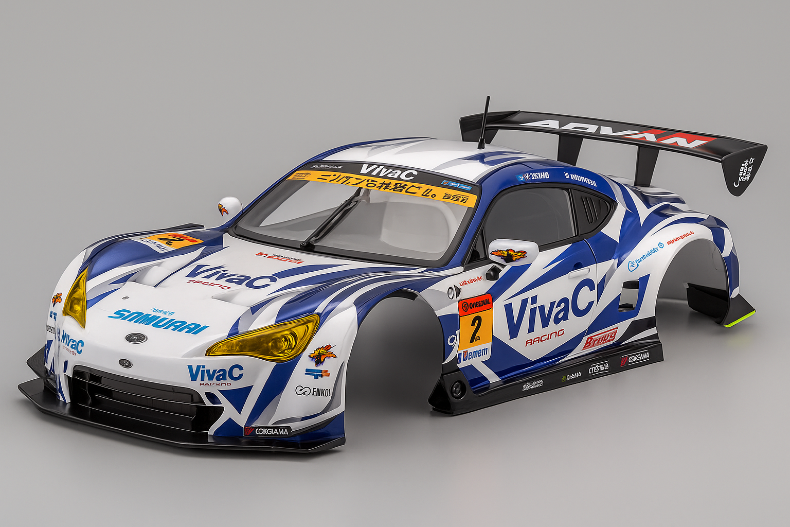 Killerbody VivaC 86 MC 2016 (48770) — 1/10 Pre-Painted RC Drift/Touring Body Shell with LED-Ready Light Buckets