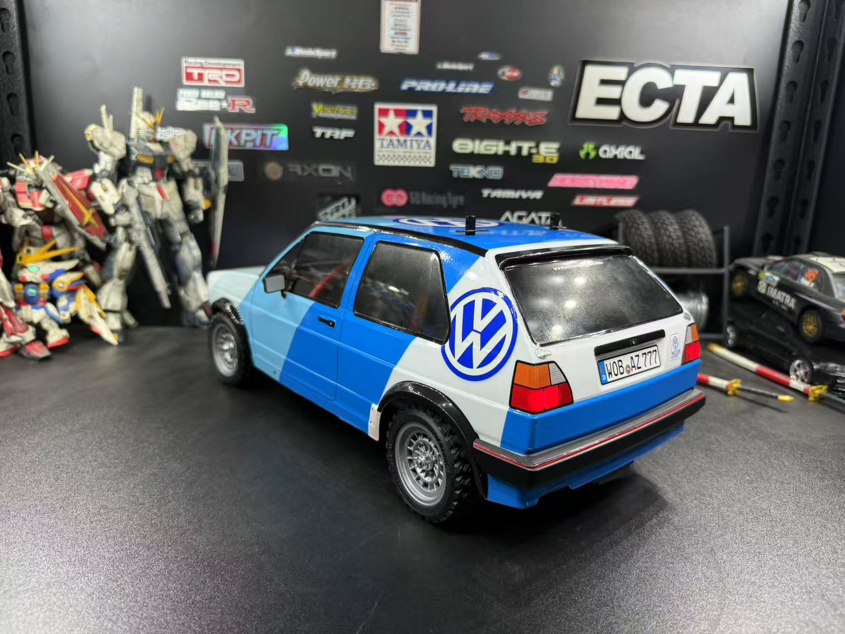 Tamiya Volkswagen Golf GTI Mk2 RTR — 1/10 MF-01X 4WD RC Car with Painted Body & LED Headlights/Taillights