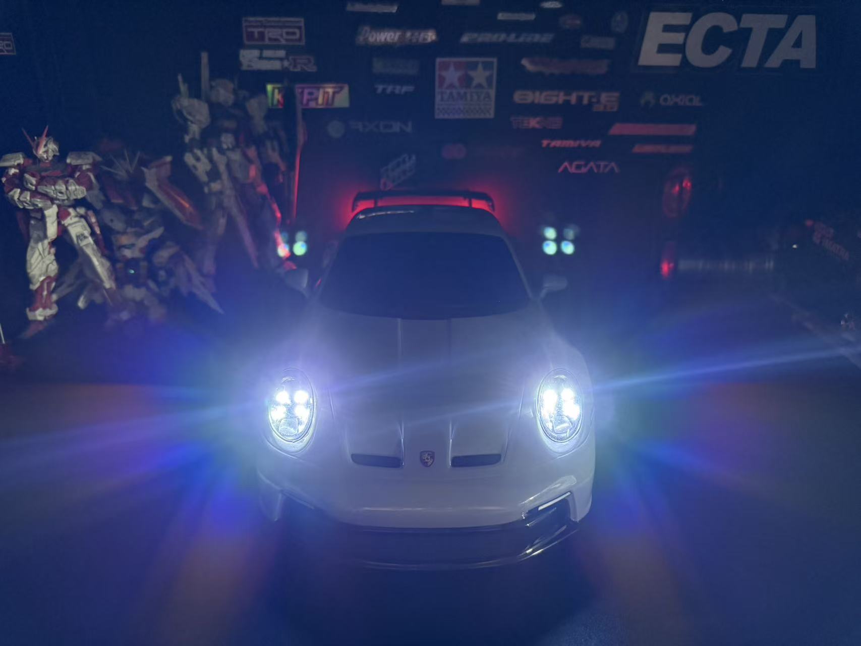 TAMIYA 1/10 Porsche 911 GT3 (992) —  Arctic Grey  Body Shell Only w/ Realistic Working Headlights