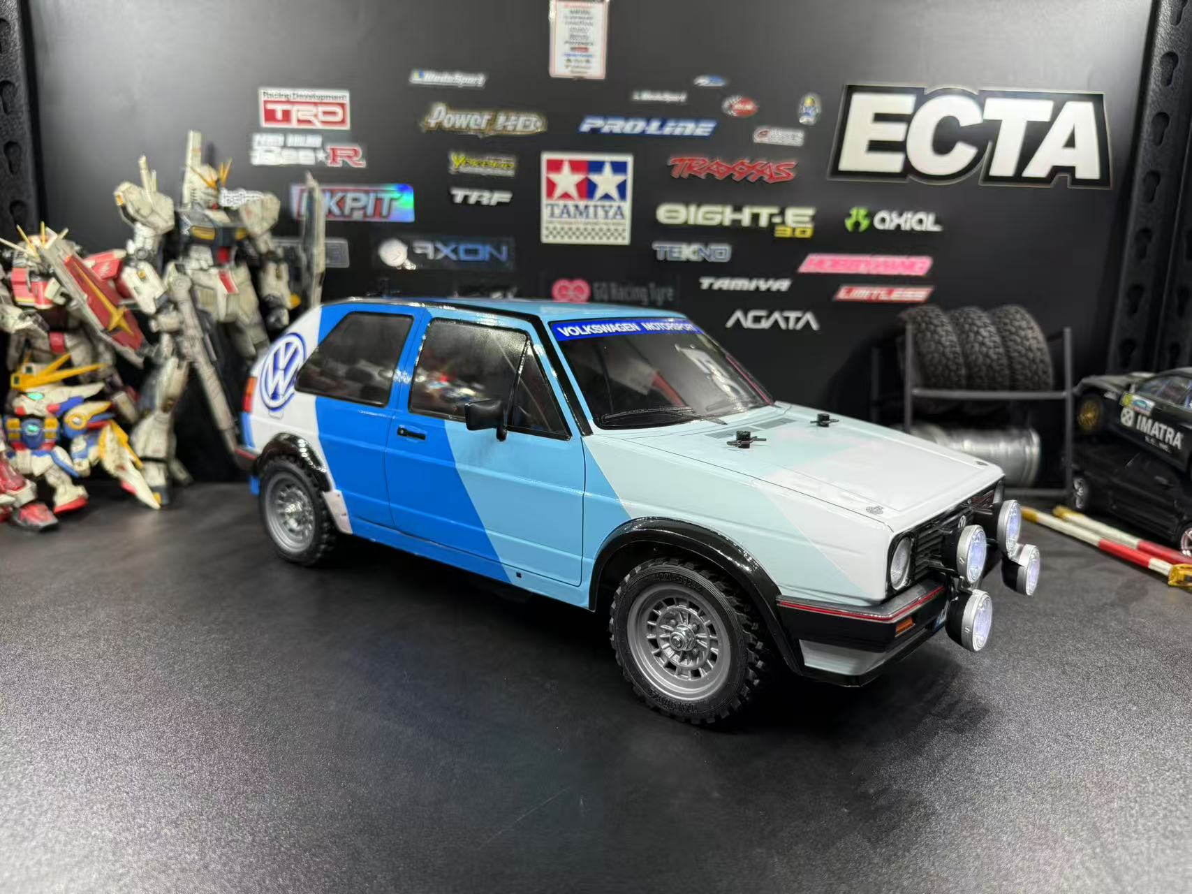Tamiya Volkswagen Golf GTI Mk2 RTR — 1/10 MF-01X 4WD RC Car with Painted Body & LED Headlights/Taillights
